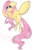 Size: 755x1100 | Tagged: safe, artist:maryus3908, fluttershy, pegasus, pony, g4, blushing, female, floppy ears, looking at you, mare, simple background, solo, spread wings, transparent background, wings