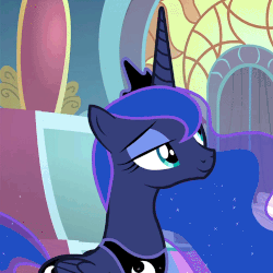 Size: 500x500 | Tagged: safe, edit, edited screencap, editor:lolledits, screencap, princess luna, twilight sparkle, alicorn, pony, g4, the beginning of the end, animated, boop, cute, female, gif, loop, lunabetes, mare, smiling, snoot