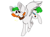 Size: 160x120 | Tagged: safe, artist:souprememe, oc, oc only, oc:lightning beatz, pegasus, pony, female, mare, picture for breezies, simple background, solo, white background