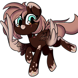 Size: 2000x2000 | Tagged: safe, artist:thieftea, oc, oc only, oc:chocolina, pegasus, pony, commission, cute, female, high res, solo