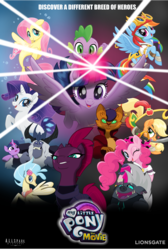 Size: 2003x2972 | Tagged: safe, artist:ejlightning007arts, applejack, capper dapperpaws, fluttershy, grubber, pinkie pie, princess skystar, rainbow dash, rarity, spike, storm king, tempest shadow, twilight sparkle, alicorn, dragon, earth pony, pegasus, pony, seapony (g4), unicorn, anthro, g4, my little pony: the movie, angry, anthro with ponies, bow, broken horn, female, flying, hair bow, hat, high res, horn, looking at you, magic, male, mane seven, mane six, mare, mouth hold, my little pony logo, pirate, pirate dash, pirate hat, poster, seaponified, species swap, spread wings, standing, stock vector, sword, twilight sparkle (alicorn), wall of tags, weapon, wings