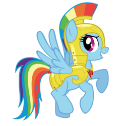Size: 4000x4000 | Tagged: safe, artist:ns4j19y, rainbow dash, pegasus, pony, g4, armor, element of loyalty, female, flying, helmet, mare, open mouth, royal guard armor, simple background, smiling, solo, transparent background, vector, wings