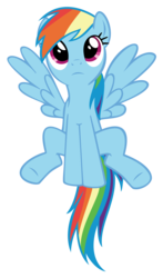 Size: 2000x3400 | Tagged: safe, artist:ns4j19y, rainbow dash, pony, g4, female, flying, frown, high res, looking at something, mare, simple background, solo, transparent background, vector, wings