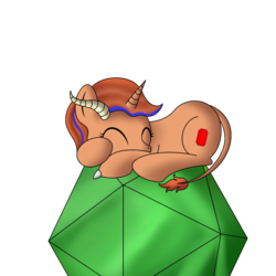 Size: 1000x1000 | Tagged: safe, artist:cappie, oc, oc only, oc:ruby, dracony, hybrid, gem, icosahedron, simple background, sleeping, solo, transparent background