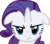 Size: 4000x3557 | Tagged: safe, artist:triox404, rarity, pony, unicorn, g4, look before you sleep, my little pony: friendship is magic, angry, bust, ears back, female, frown, it is on, looking at you, mare, simple background, solo, transparent background, vector, war face