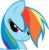 Size: 4002x4057 | Tagged: safe, artist:triox404, rainbow dash, pony, g4, >:), bust, determined, female, mare, simple background, smiling, smirk, solo, transparent background, vector