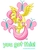 Size: 720x937 | Tagged: safe, artist:texasuberalles, fluttershy, pegasus, pony, g4, colored hooves, cutie mark background, dock, eyes closed, female, flying, mare, solo, the font is chalkboard thank you very much, underhoof, yay, you got this