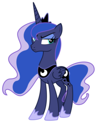 Size: 1831x2331 | Tagged: safe, artist:sketchmcreations, princess luna, alicorn, pony, g4, sparkle's seven, female, frown, luna is not amused, mare, simple background, solo, transparent background, unamused, vector