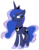 Size: 1831x2331 | Tagged: safe, artist:sketchmcreations, princess luna, alicorn, pony, g4, my little pony: friendship is magic, sparkle's seven, female, frown, luna is not amused, mare, simple background, solo, transparent background, unamused, vector