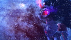 Size: 3840x2160 | Tagged: safe, artist:etherium-apex, king sombra, pony, umbrum, g4, 3d, blender, high res, male, snow, solo