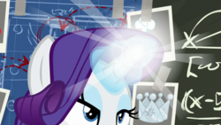 Size: 1920x1080 | Tagged: safe, screencap, rarity, pony, unicorn, g4, sparkle's seven, female, glowing horn, horn, mare, solo