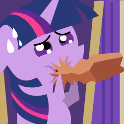 Size: 720x720 | Tagged: safe, artist:dsiak, twilight sparkle, alicorn, pony, g4, the beginning of the end, animated, female, hyperventilating, mare, panic, paper bag, pointy ponies, scene interpretation, solo, twilight sparkle (alicorn), twilighting