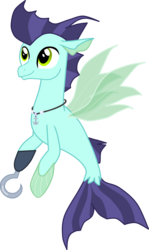 Size: 1820x3050 | Tagged: safe, artist:shadymeadow, oc, oc only, oc:anchor hook, seapony (g4), male, simple background, solo, transparent background