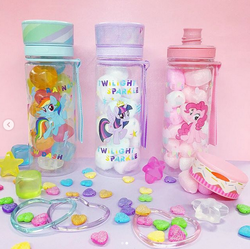 Size: 558x555 | Tagged: safe, pinkie pie, rainbow dash, twilight sparkle, alicorn, earth pony, pegasus, pony, g4, official, claire's, irl, merchandise, photo, twilight sparkle (alicorn), water bottle