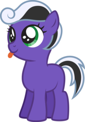 Size: 656x931 | Tagged: safe, artist:lightning stripe, derpibooru exclusive, oc, oc only, oc:lightning stripe, earth pony, pony, g4, :p, black and white mane, blank flank, cute, female, filly, filly lightning stripe, green eyes, ocbetes, show accurate, silly, simple background, solo, tongue out, transparent background, two toned mane, young