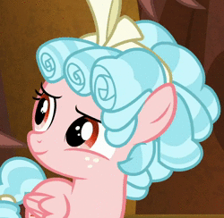 Size: 640x624 | Tagged: safe, screencap, cozy glow, lord tirek, pegasus, pony, g4, the beginning of the end, animated, cozy glow is not amused, cozybetes, cropped, cute, eyeroll, female, filly, foal, no sound, reaction image, solo focus, webm