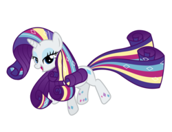 Size: 2600x2000 | Tagged: safe, artist:ashidaru, rarity, pony, unicorn, g4, twilight's kingdom, female, high res, lidded eyes, looking at you, mare, open mouth, rainbow power, simple background, smiling, solo, transparent background, vector