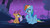 Size: 1357x762 | Tagged: safe, artist:xrainbowicecreamx, rainbow dash, scootaloo, pegasus, pony, g4, sleepless in ponyville, cute, cutealoo, dashabetes, duo, duo female, female, filly, helmet, lidded eyes, looking at each other, mare, night, remake, siblings, sisters, sitting, sky, smiling, stars