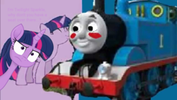 Size: 1280x720 | Tagged: safe, artist:funimation2002, artist:sollace, twilight sparkle, alicorn, pony, g4, my little pony: the movie, chris hansen, crack shipping, meme, shipping, thomas the tank engine, twilight sparkle (alicorn), twilight x thomas, twitom