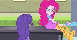 Size: 1280x668 | Tagged: safe, edit, edited screencap, screencap, pinkie pie, rarity, equestria girls, g4, my little pony equestria girls: rainbow rocks, player piano, boots, musical instrument, out of context, pakistan, piano, pinkie on a piano, shoes, wat