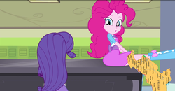 Size: 1280x668 | Tagged: safe, edit, edited screencap, screencap, pinkie pie, rarity, equestria girls, g4, my little pony equestria girls: rainbow rocks, player piano, musical instrument, out of context, pakistan, piano, pinkie on a piano, wat