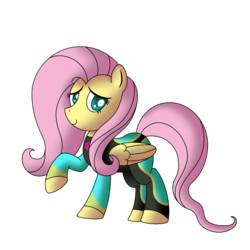 Size: 1000x1000 | Tagged: safe, artist:cappie, fluttershy, pony, equestria girls, g4, my little pony equestria girls: better together, clothes, equestria girls outfit, equestria girls ponified, female, fluttershy's wetsuit, human pony fluttershy, ponified, simple background, solo, swimsuit, transparent background, wetsuit