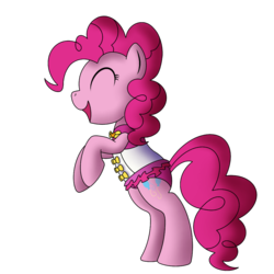 Size: 1000x1000 | Tagged: safe, artist:cappie, pinkie pie, earth pony, pony, equestria girls, g4, my little pony equestria girls: better together, clothes, cute, diapinkes, equestria girls outfit, equestria girls ponified, eyes closed, female, human pony pinkie pie, mare, one-piece swimsuit, open mouth, ponified, profile, rearing, simple background, solo, sweet dreams fuel, swimsuit, transparent background