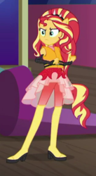 Size: 312x568 | Tagged: safe, screencap, sunset shimmer, equestria girls, equestria girls specials, g4, my little pony equestria girls: better together, my little pony equestria girls: spring breakdown, cropped, female, ponied up, solo