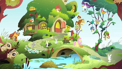 Size: 1280x720 | Tagged: safe, screencap, constance, fluttershy, bird, chipmunk, fish, pegasus, pony, rabbit, squirrel, dragonshy, g4, bow, dead, female, fluttershy's cottage, male, mare, mouth hold