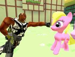 Size: 480x360 | Tagged: artist needed, safe, cherry berry, human, pony, g4, 3d, half-life, sergeant