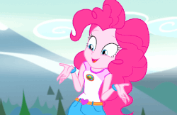 Size: 640x415 | Tagged: safe, screencap, pinkie pie, equestria girls, g4, my little pony equestria girls: legend of everfree, animated, camp everfree outfits, female, gif