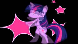 Size: 1280x720 | Tagged: artist needed, safe, twilight sparkle, pony, unicorn, g4, bipedal, black background, simple background, unicorn twilight, youtube link, youtube thumbnail