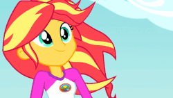 Size: 640x361 | Tagged: safe, screencap, sunset shimmer, equestria girls, g4, my little pony equestria girls: legend of everfree, animated, beautiful, camp everfree outfits, cute, female, gif, majestic, shimmerbetes, windswept hair
