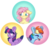 Size: 5318x4938 | Tagged: safe, artist:cutepencilcase, fluttershy, rainbow dash, twilight sparkle, alicorn, pegasus, pony, g4, bucktooth, bust, chest fluff, heart eyes, looking at you, looking away, one eye closed, portrait, simple background, smiling, transparent background, trio, twilight sparkle (alicorn), wingding eyes, wink