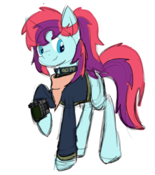 Size: 442x501 | Tagged: safe, artist:golden ray, oc, oc:taffy swirl, pony, fallout equestria, fallout, pipbuck, sketch