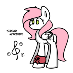 Size: 1600x1600 | Tagged: safe, artist:sugar morning, oc, oc only, oc:sugar morning, pegasus, pony, bandana, female, mare, reference sheet, simple background, solo, standing, transparent background