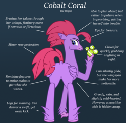 Size: 1100x1074 | Tagged: safe, artist:bsting, oc, oc only, oc:cobalt coral, hippogriff, butt, dock, featureless crotch, gem, hippogriff oc, plot, solo, thief