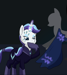 Size: 1613x1807 | Tagged: safe, artist:chedx, rarity, pony, comic:the storm kingdom, g4, my little pony: the movie, alternate universe, bad end, command 6, commander rarity, cropped, crystal of light