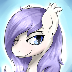 Size: 3000x3000 | Tagged: safe, artist:dashy21, oc, oc only, oc:star violet, pony, fangs, high res, looking at you, one eye closed, solo