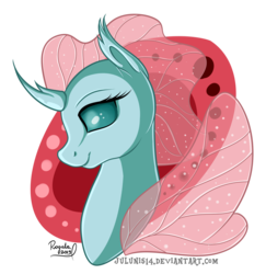 Size: 1600x1647 | Tagged: safe, artist:julunis14, ocellus, changedling, changeling, g4, bust, cute, diaocelles, female, portrait, profile, simple background, solo, transparent background