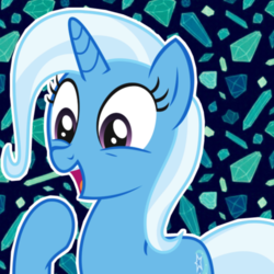 Size: 1280x1280 | Tagged: artist needed, safe, trixie, pony, unicorn, g4, cute, diatrixes, female, open mouth, solo