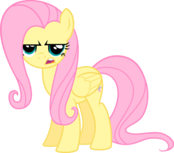 Size: 4000x3517 | Tagged: safe, artist:vaderpl, fluttershy, pegasus, pony, a bird in the hoof, g4, female, fluttershy is not amused, frown, looking at you, mare, open mouth, simple background, solo, transparent background, unamused, unhappy, vector