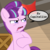 Size: 2500x2500 | Tagged: safe, artist:pizzamovies, starlight glimmer, pony, unicorn, g4, communism, crossing the memes, dialogue, ew gay, female, flag, hammer and sickle, high res, mare, me irl, meme, mood af, s5 starlight, solo, stalin glimmer, text