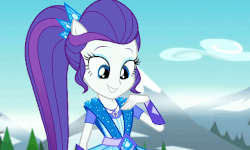 Size: 640x384 | Tagged: safe, screencap, rarity, equestria girls, g4, legend of everfree, animated, beautiful, camp everfree outfits, crystal guardian, cute, female, geode of shielding, gif, magical geodes, raribetes, sparkles