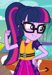 Size: 728x1042 | Tagged: safe, screencap, sci-twi, twilight sparkle, equestria girls, equestria girls specials, g4, my little pony equestria girls: better together, my little pony equestria girls: spring breakdown, cropped, female, solo