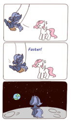 Size: 244x417 | Tagged: safe, artist:ard747, edit, princess celestia, princess luna, pony, g4, accident, cewestia, comic, female, filly, not again, oops, pink-mane celestia, swing, to the moon, woona, younger