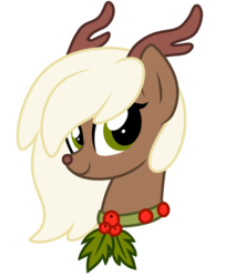 Size: 800x900 | Tagged: safe, artist:crystal-tranquility, deer pony, original species, pond pony, pony, bust, figgy pudding, male, ponified, portrait, simple background, solo, transparent background