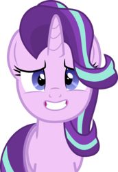 Size: 6000x8704 | Tagged: safe, artist:twilirity, starlight glimmer, pony, unicorn, let's switch bodies, g4, absurd resolution, fan animation, female, grin, lidded eyes, looking at you, mare, simple background, smiling, solo, transparent background, vector, youtube
