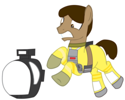 Size: 998x801 | Tagged: safe, artist:ejlightning007arts, earth pony, pony, alien (franchise), crossover, helmet, kane, scared, simple background, spacesuit, transparent background, vector