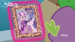 Size: 1920x1080 | Tagged: safe, screencap, night light, shining armor, spike, twilight sparkle, twilight velvet, alicorn, dragon, pony, unicorn, g4, the point of no return, animation error, baby, baby spike, cute, discovery family logo, family photo, female, filly, filly twilight sparkle, food, macaroni, macaroni art, macaroni frame, male, missing cutie mark, one eye closed, pasta, picture, shining adorable, smiling, sparkle family, sparkle siblings, spikabetes, spike's family, spike's parents, teenage shining armor, teenager, twiabetes, twilight sparkle (alicorn), twilight's family, twilight's parents, unicorn twilight, winged spike, wings, young, younger